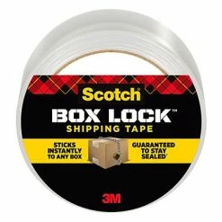 Hot Melt Tapes Scotch® Box Lock™ Shipping Packing Tape, 1.88 In X 54.6 Yds., Clear (3950)