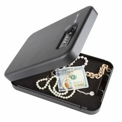 Trademark Global Safes & Secure Storage Stalwart 0.05 Cubic Foot Combination Lock Portable Gun Safe, Steel (M200006) -Deals Locks Store sp14172147 s7