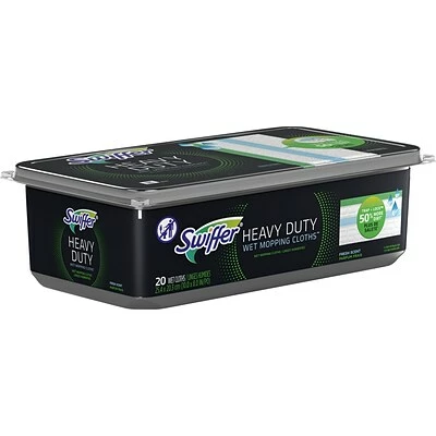 Wet Mops Swiffer Sweeper TRAP + LOCK Heavy Duty Wep Mop Refill Cloth, Fresh Scent, 20/Pack (80342975) 1 Wet Mops Swiffer Sweeper TRAP + LOCK Heavy Duty Wep Mop Refill Cloth, Fresh Scent, 20/Pack (80342975)