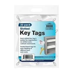 Key Control Nadex Coins Slotted Key Tags, 20 Pack, (NCS8-1148)