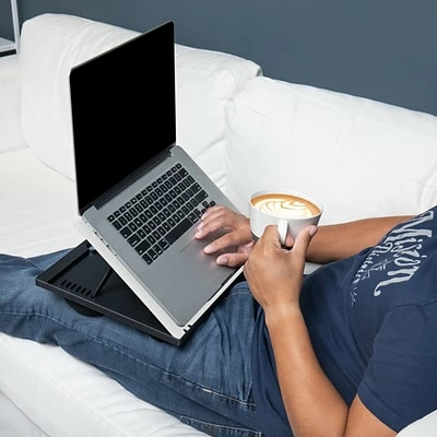 Lap Desks Mind Reader 14.76" X 11.3" Plastic Lap Desk, White/Black (LTADJUST-WHT) 4 Lap Desks Mind Reader 14.76" X 11.3" Plastic Lap Desk, White/Black (LTADJUST-WHT) - Image 4