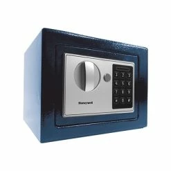 Safes Honeywell Steel Box Safe With Keypad Lock, Navy, 0.15 Cu. Ft. (5605B)