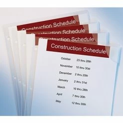 Binder Accessories Avery Corner Lock, 3-Hole Punched Plastic Sleeves, Heavyweight, 8-1/2” X 11”, Clear, 4/Pack (72269) -Deals Locks Store sp170351449 s7