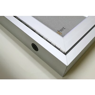 Bulletin Boards & Signs Ghent 3' H X 5' W Enclosed Vinyl Bulletin Board With Satin Frame, 2 Door, Silver (PA23660VX-193) 3 Bulletin Boards & Signs Ghent 3' H X 5' W Enclosed Vinyl Bulletin Board With Satin Frame, 2 Door, Silver (PA23660VX-193) - Image 3