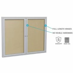 Bulletin Boards & Signs Ghent 24" H X 18" W Enclosed Vinyl Bulletin Board With Satin Frame, 1 Door (PA12418VX-193) -Deals Locks Store sp17740279 s7 1