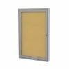 Bulletin Boards & Signs Ghent 36" H X 30" W Enclosed Natural Cork Bulletin Board With Satin Frame, 1 Door (PA13630K)