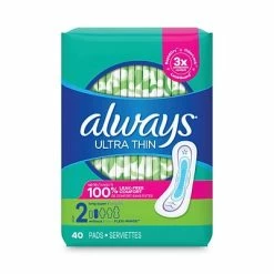 Tampons Always® Ultra Thin Pads, Super Long 10 Hour, 40/Pack