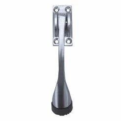 Tell Manufacturing Doorstops Tell Kick Down Door Holder, Satin Chrome Finish 26D, Square Base (DT100007)
