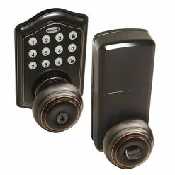 Security System Accessories Honeywell Electronic Entry Knob Door Lock, Oil Rubbed Bronze (8732401)