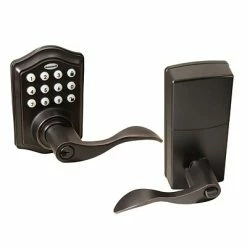 Security System Accessories Honeywell Electronic Entry Lever Door Lock, Oil Rubbed Bronze (8734401)