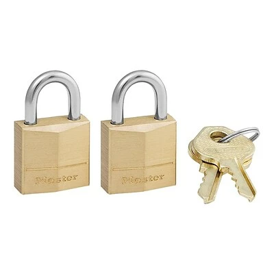Master Lock® Safety Tumbler Padlock Master Lock Key Padlock, 2/Pack (120T) 1 Master Lock® Safety Tumbler Padlock Master Lock Key Padlock, 2/Pack (120T)