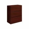File Cabinets HON 10500 Series 3-Drawer Lateral File Cabinet, Locking, Letter/Legal, Mahogany, 36"W (H10517.NN)