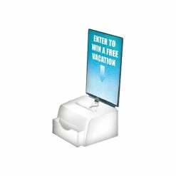 Suggestion Boxes And Pedestals Azar Locking Styrene Suggestion Box, White (206776)