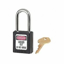 Master Lock® Padlocks Master Lock® 410 Safety Series™ Lightweight Xenoy Thermoplastic Safety Padlock, Black (470-410BLK)