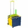 Honey-Can-Do Luggage Carts Honey Can Do Foldable Rolling Cart, Blue/Yellow (CRT-03622)