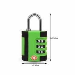 Go Green Power Luggage Locks Travergo 3 Digit Two Tone Combination Lock, Green (TR1100GN) -Deals Locks Store sp6738896 s7