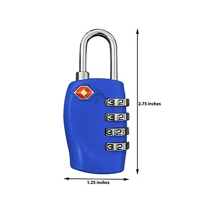 Go Green Power Luggage Locks Travergo 4 Digit Combination Lock, Blue (TR1140BL) 4 Go Green Power Luggage Locks Travergo 4 Digit Combination Lock, Blue (TR1140BL) - Image 4