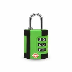 Go Green Power Luggage Locks Travergo 3 Digit Two Tone Combination Lock, Green (TR1100GN)