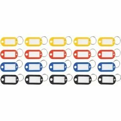 Key Control Advantus 1-Key Tags, Assorted Colors, 20/Pack (KEY98007)