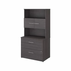 File Cabinets Bush Business Furniture Office 500 2-Drawer Lateral File Cabinet, Locking, Letter/Legal, Storm Gray, 35.67" (OF5007SGSU)