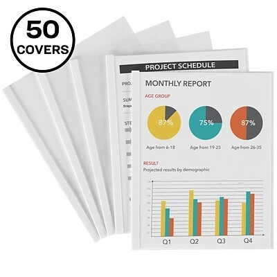 Avery Slide Locking Report Covers, Letter, Clear, 50/Pack (47710) 1 Avery Slide Locking Report Covers, Letter, Clear, 50/Pack (47710)