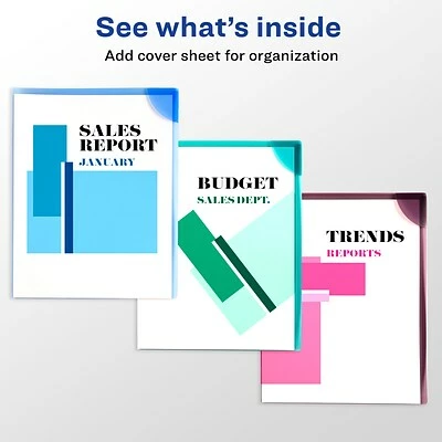 Pocket Folders Avery Corner Lock Smooth Presentation Folder With Fasteners, Assorted, 6/Pack (72262) 2 Pocket Folders Avery Corner Lock Smooth Presentation Folder With Fasteners, Assorted, 6/Pack (72262) - Image 2